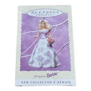 NEW IN BOX HALLMARK KEEPSAKE ORNAMENT SPRINGTIME BARBIE DATED 1995
